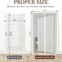 Yotache White Magnetic Screen Door Fit Doors 30 x 80, Screen Size 32" x 81" Heavy Duty for Home Apartment Door with Full Frame Hook&Loop Strip