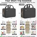Travel Toiletry Bag for Women, Hanging Makeup Organizer Clear Pockets