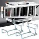 Beeveer 2 Pcs Commercial Ladder Hook Attachment for Utility Carts Stainless Steel Ladder Hanging Hooks for Storage, Utility Cart Accessories