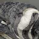 Bedsure Sherpa Blanket Queen Size for Bed - Super Soft, Cozy Fleece Thick Warm Blanket for Winter, GentleSoft Home Room Decor, Dark Grey, 90x90 Inches