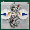 30 Pack Christmas Santa Hats Silverware Holders Mini Santa Hats Xmas Party Dinner Table Dinnerware Decorations Christmas Party Supplies for Red Wine Bottle, Knife, Fork, Candy(Blue)