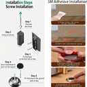 2 x Magnetic Doors Stoppers for Bottom of Door, Door Wedge StopperNo Drill Invisible Doorstops for Inside Door, Heavy Duty Magnetic Doors Catch Holder to Keep Doors Open