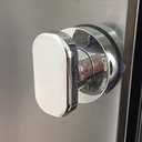 YUM Glass Mirror Door Handle, Refrigerator Drawer, baGlass Mirror Door Handle, Refrigerator Drawer, Bathroom Cabinet knob, Suction cupthroom Cabinet knob, Suction Cup (Silver)