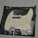 FLEOR 8 Hole TL Pickguard Scratch Plate with Pickguard Screws Set Fit USA/MX Standard TL Style Pickguard Replacement, 4Ply Aged Pearl