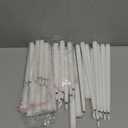 Baquler 40 Pcs Flameless Taper Candles LED Flickering Taper Bulk Battery Operated Flameless Candle for Halloween Christmas Birthday Wedding Decoration, 8.5/9.7/10.8/12.8 Inch(White)