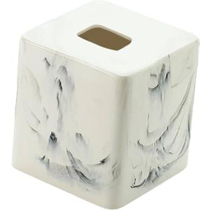 Square Tissue Box Cover Table Napkin Holder for Drawing Room Household Hotel White|Home Decor