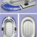 ptlsy Inflatable Boat, Swimming Pool Lake Float Raft for Adults, Portable Fishing Boat Raft for Lake with Oars Hand Pump