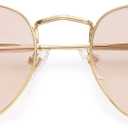 SOJOS Square Polarized Sunglasses for Women Men Small Hexagonal Polygon Shades SJ1072 (Light Brown)