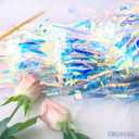 Iridescent Party Streamers Backdrop - GREATRIL Neon Transparent Holographic Tinsel Foil Fringe Curtain for Mermaid/Frozen/Sea/Euphoria/ERAS Party Theme Decorations 3.2ft x 6.5ft 2 PCS