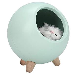 Yosoo Cat Pet House Night Light, Cute Cat USB Charging LED Night Lamp, Bedroom Lighting Atmosphere(Green)