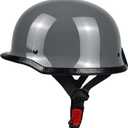 German Style Motorcycle Helmet,Adult Large Head Half Helmet Open Face DOT Approved, Motorcycle Cruiser Scooter Cool Plus Size Helmet(Gray,X-Large)