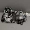 EVALESS Tops for Women Short Sleeve Tunic Blouse Dressy Casual Square Neck Gingham Tops Cotton Blend Plaid Shirt Cute Checkered Puff Sleeve Work Blouses 2026 Summer Vacation Outfits Black Large