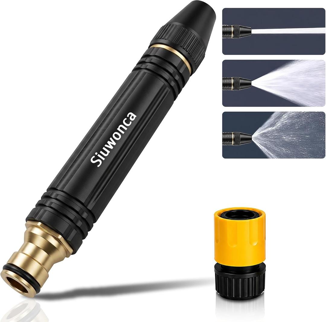 8 x 2026 High Pressure Hose Nozzle Sprayer for US Garden Hoses (1, Black)