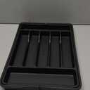 Lifewit Silverware Drawer Organizer, Expandable Utensil Tray for Kitchen, BPA Free Flatware and Cutlery Holder, Adjustable Plastic Storage for Spoons Forks Knives, 8.5"-14.1" x 12.1", Black