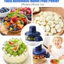 Large Electric Grape Peeler, 1500mAh Rechargeable Battery, Stainless Steel Blades, Suitable for Grapes, Tomatoes, Cherries, Garlic, Multifunctional Kitchen Peeling Tool, Blue
