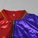 Cosplay Jacket for the Film Character Costumes Coat with Zipper of Adults Tops Red and Blue L