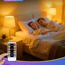 JandCase A19 LED light Bulbs with Remote Control, 3 Color Temperature Light Bulb(2000K/2700K/5000K), E26 Base Light Bulb with Dimmable and Timer Function,2 Pack Light Bulb for Home Decor Bedroom