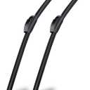 OEM Quality 26" + 20" Universal J/U Hook Front Windshield Wiper Blades, Quiet All-Season Automotive Replacement Blades, Durable Stable Front Windscreen Wiper (Set of 2)