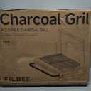 Portable Hibachi Charcoal Grill for Outdoor Camping, No Assembly BBQ Grill with Stainless Steel Grate, Height Adjustable Foldable Grill for Beach and Patio
