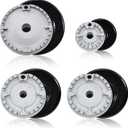 4PCS Gas Stove Burner Caps Set - Replacement for Portable Stove,Includes 1 Large, 2 Middle, and 1 Small Cap,Even Flame, High Temp Resistant, Easy Installation
