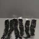 Leeven 7 Packs Faux Locs With Curly Ends 18 Inch Pre-looped Goddess Locs Crochet Hair 84 Strands Natural Black Crochet Bohemian Soft Locs Braiding Hair Extensions With Curls for Women 1B#