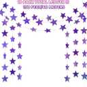 Patelai Glitter Star Garland Banner 2026 Graduation Decor 130 Feet Star Hanging Banner Twinkle Backdrop for Party Birthday Classroom Wedding Supplies(Holographic Purple)