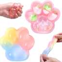 Vodolo Taba Squishy Cat Paw,2 PCS Ultra-Soft Stress Relief Squishy Fidget Toys Adults,Small Cute Sensory Squeeze Toys,Fun Kids Enjoy Decompression Toy,Soft and Relaxing Squeezing Toy
