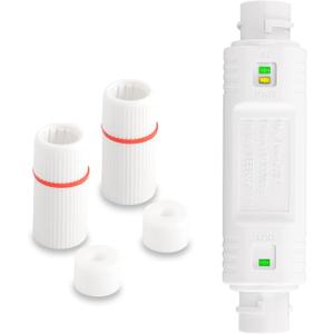 SinLoon IP67 Waterproof PoE Extender 100m/250m Extension 10/100Mbps Outdoor PoE Repeater RJ45 Ethernet Extender for IP Camera Plug and Play (White)