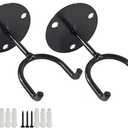 luzen 2Pcs Metal Baseball Bat Holders Wall Mount Baseball Bat Display Hanger Rack Stand Bat Holder Organizer for Baseball Bat Hanging Display, Black