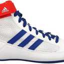 Adidas Mens HVC 2 Youth Wresling Shoes (5.5 Big Kid, White/Royal Blue)