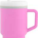 Infantino My 1st Tumbler, 9 Oz. Silicone Sippy Cup with Straw & Handle, Spill-Resistant Baby Cup for On-the-Go, BPA-Free Transition Bottle, Cotton Candy
