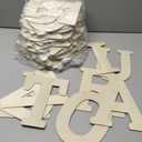 8 Inch 84 Pieces Wooden Unfinished Letters Wood Surface Alphabet Thin Wooden Letters for Crafts Wall Decor