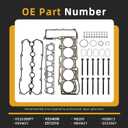 Head Gasket Set with Bolts, 2.5L, for Volkswagen Beetle 2006-2010, for Beetle 2012-2014, for Golf 2010-2014, for Jetta 2005-2014, for Rabbit 2006-2009, 2.5L, OE HS26388PT,HSVW21,HS54698(54pcs)