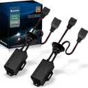 Bestview H7 LED Light Canbus Decoder: Anti Flicker Harness, Resistor Decoders Error Free, LED Warning Canceller Resistor Adapter, H7 Decoder Upgrade with Waterproof Rubber Ring,Pack of 2