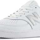 New Balance Women's BB80 Sneaker (7, Nb 103 White/Metallic Silver)