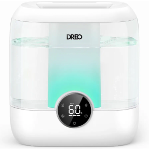 DREO 6L Top Fill Humidifiers for Bedroom, 60H Runtime 28 dB Quiet Supersized Cool Mist Air Humidifiers for Large Room, Baby Nursery, Plant, Indoor, Night Light, Easy to Clean, Precise Humidity Control