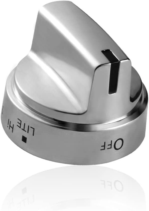 WB03X24818 OEM Gas Stove Knob Stainless Steel,Stainless Steel Stove Replacement Knobs,4363588 AP5989029 PS11729081 EAP11729081