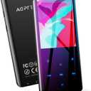 AGPTEK 32GB MP3 Player with Bluetooth 5.3, A19X 2.4" Curved Screen Portable Music Player with Speaker Lossless Sound with FM Radio, Voice Recorder, Supports up to 128GB, Black