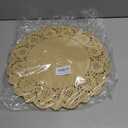 100 Pcs Paper Doilies for Table, Round Paper Placemats Disposable for Tableware Decor, 13.5 Inches Lace Place Mats for Birthday Wedding Banquet Party-01 (Brown)