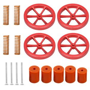 Ender 3 Springs Upgrade Kit,4Pcs Metal Leveling Nuts+ 4Pcs Hot Bed Springs +5Pcs Silicone Solid Bed Mounts for Ender 3/V2/Pro/Ender 3 S1/Pro/Plus/Ender 3 Neo/V2/Max Neo.