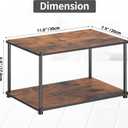 Countertop Spice Rack, Stackable Wood & Metal Pantry Cabinet Shelf Organizer Storage, 2-Tier Multi-Use for Kitchen Bathroom Desktop Home Office, Rustic Brown