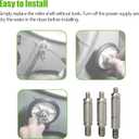 W10359271 W10359272 Dryer Drum Front Back Support Roller Shaft Kit With W10359270 Dryer Drum Shaft for Whirlpool/Kenmore Dryer Roller Shaft Set kits(Pcs of 6 silvery-6)