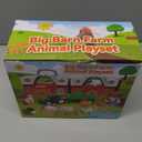 Farm Animal Toys for 1 2 3 Year Old Toddlers, Big Red Barn with Farm Mat & Animals & Tractor Toy for Boys Girls, Montessori Learning Interactive Barn Set for Kids 1-3, Ideal Christmas Birthday Gifts