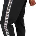 FOCO Men's NHL Team Color Stripe Logo Track Suit Pants (Black, L)