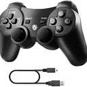 Diswoe Controller for PS-3, Wireless Bluetooth Controller Gamepad Joystick, Double Vibrating Controller for Play_station 3 (No Charger Cable)