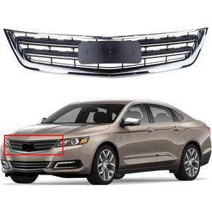 Front Bumper Grille Compatible with 2014-2020 Impala LT, Premier, LS, LTZ, Eco,Chrome Upper Grille