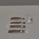 Yusheng 4 Pack Soft Genuine Leather Drawer Pulls Handle,Wardrobe Cabinets Kitchen Closet Knobs Door Pulls Handles knobs with Screws,Home Decoration, Handmade (4 Pack, 2.6" Single Hole - Brown)