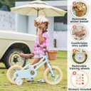 Petimini 12 Inch for Age 2 3 4 Kids Toddler Bike for Boys Girls, Blue