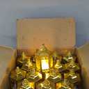 Hortsun 20 Pcs Mini Lantern Centerpiece LED Candles Wedding Decorative for Table Battery Powered Hanging Tealight for Wedding Ramadan Diwali Home Decor(Shiny Gold)