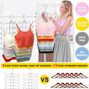 Metal Tank Top Hanger 2 Pack, Space Saving Bra Organizer with 24 Easy Access Hooks, 360 Swivel Closet Organizers and Storage, Apartment College Dorm Room Essentials, Small Space Organization Solution